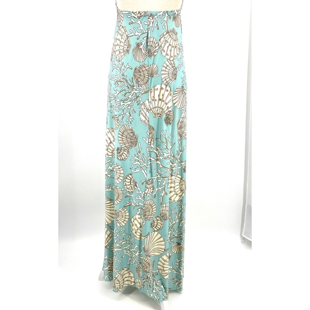 Boston Proper coral reef printed halter maxi dress - Picture 7 of 14